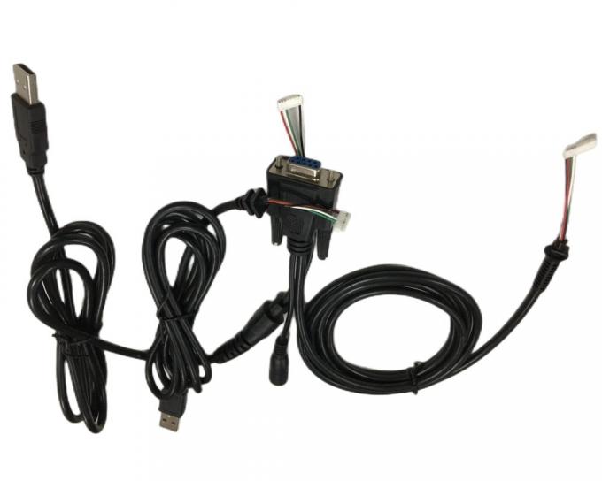 둥근 케이블 와이어 해운스 2.54mm 4 핀 DB9 여자 RS232 HMI 1