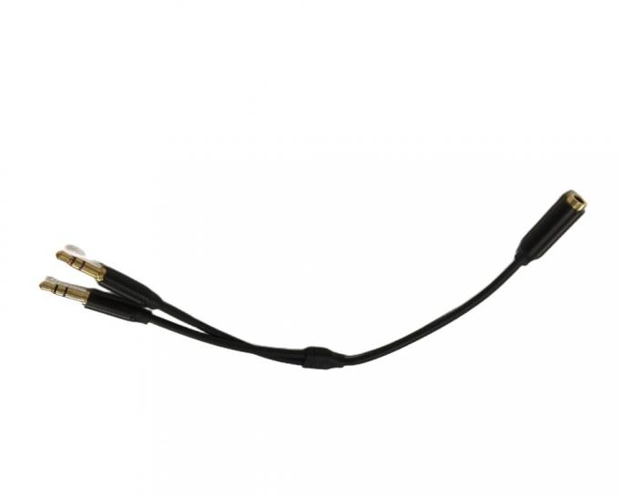 Y 스플리터 케이블 와이어 해운스 오디오 케이블 헤드셋 3.5mm 2 남성 마이크 케이블 0