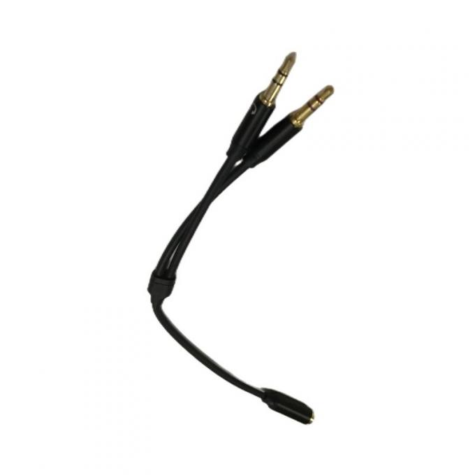 Y 스플리터 케이블 와이어 해운스 오디오 케이블 헤드셋 3.5mm 2 남성 마이크 케이블 2