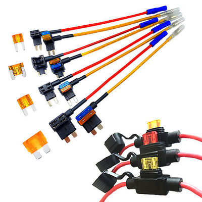 마이크로 자동차 퓨즈 어댑터 키트 12V 15 AMP 블레이드 퓨즈 홀더