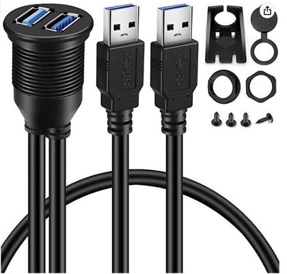 ODM 케이블 와이어 허런 두 USB 확장 케이블 자동차 대시 마운트