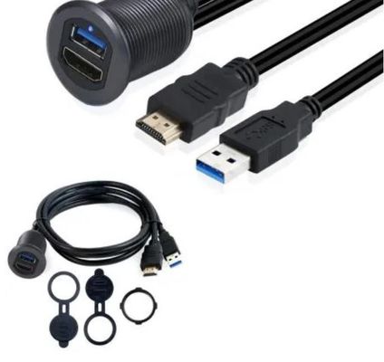ODM 케이블 와이어 허런 두 USB 확장 케이블 자동차 대시 마운트