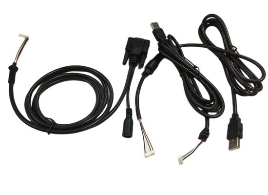 둥근 케이블 와이어 해운스 2.54mm 4 핀 DB9 여자 RS232 HMI