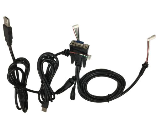 둥근 케이블 와이어 해운스 2.54mm 4 핀 DB9 여자 RS232 HMI