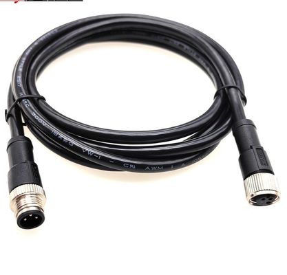 남성 직선 M12 케이블 LED 장비 / 의료 기기 OEM
