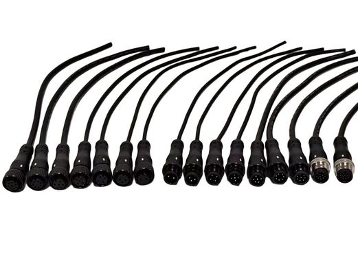 남성 직선 M12 케이블 LED 장비 / 의료 기기 OEM